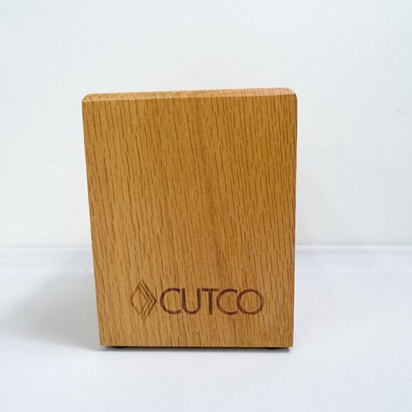 CUTCO Kitchen Tool Utensil Oak Wood Box Block Caddy Container Holder Made In USA - Picture 1 of 6